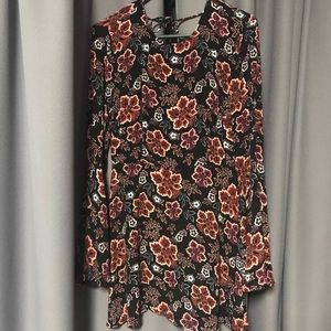 Floral flared sleeve dress